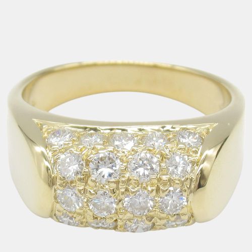 Bvlgari 18k Yellow Gold Diamond Ring EU 53 - Bvlgari - Modalova