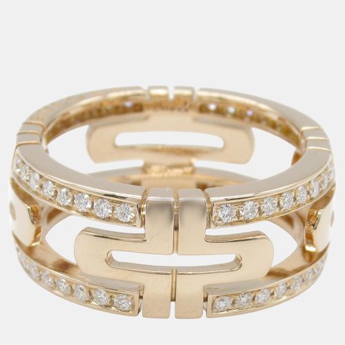 Bvlgari 18k Pink Gold Parentesi Diamond Ring EU 52 - Bvlgari - Modalova