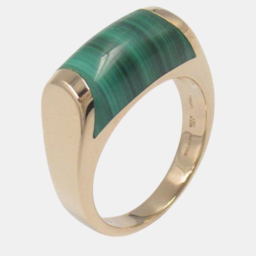 Bvlgari 18K Rose Gold Malachite Ring EU 53 - Bvlgari - Modalova