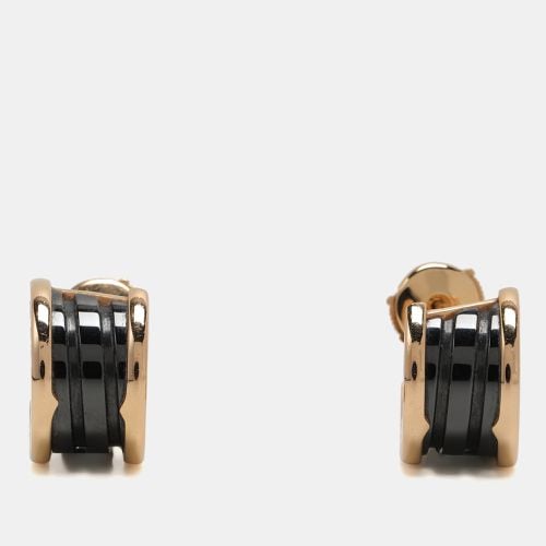 Bvlgari 18kt Gold and Black Ceramic B.Zero1 Earrings - Bvlgari - Modalova