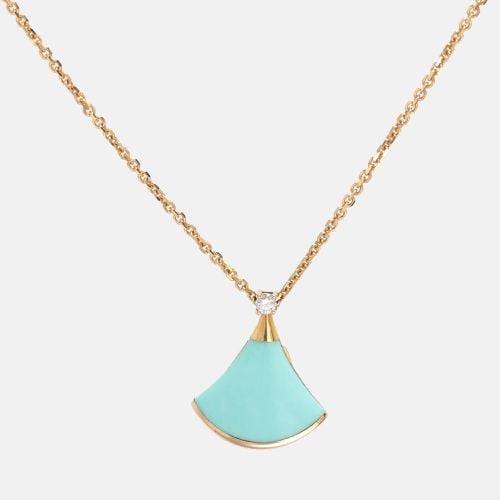 Bvlgari Divas’ Dream Turquoise Diamond 18K Rose Gold Pendant Necklace - Bvlgari - Modalova