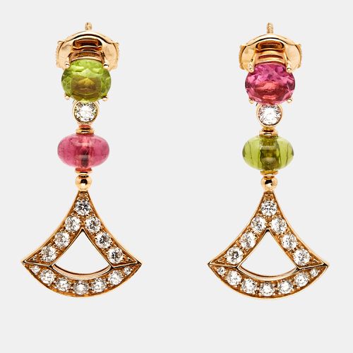 Bvlgari Divissima Multi Gemstone 18k Rose Gold Earrings - Bvlgari - Modalova