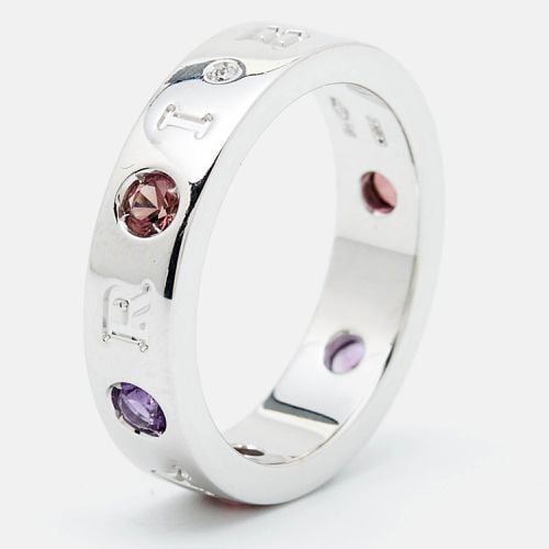 Bvlgari Roman Sorbets Multi Gemstones 18k White Gold Ring Size 54 - Bvlgari - Modalova