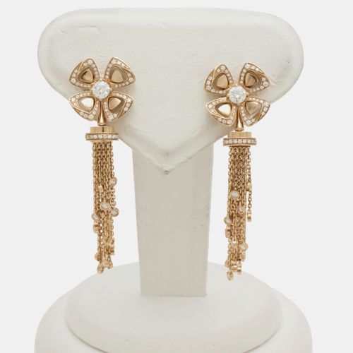 Bvlgari 18K Rose Gold and Diamond Fiorever Earrings - Bvlgari - Modalova