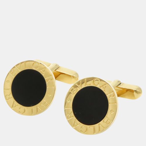 Bvlgari 18K Yellow Gold and Onyx Bvlgari Bvlgari Cufflinks - Bvlgari - Modalova