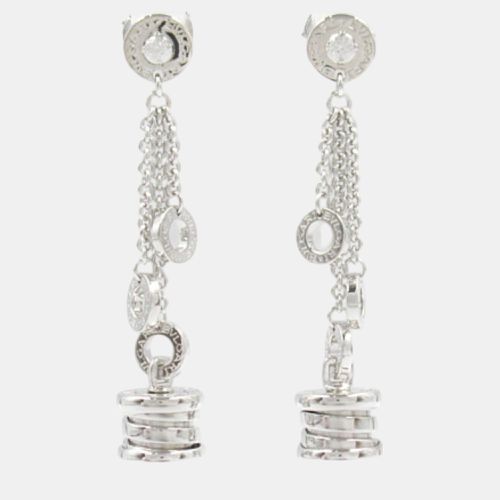 Bvlgari 18K White Gold and Diamond B.Zero1 Drop Earrings - Bvlgari - Modalova