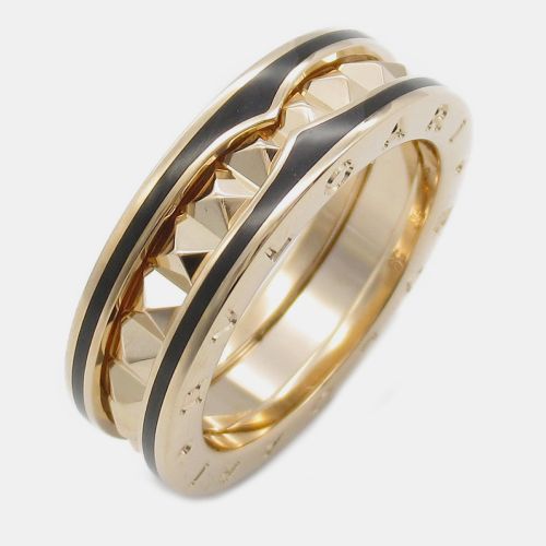 Bvlgari 18K Rose Gold and Ceramic B.Zero1 Rock Band Ring EU 59 - Bvlgari - Modalova