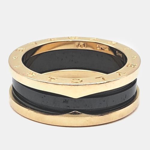 Bvlgari 18K Yellow Gold B.zero1 Ceramic Ring EU 61 - Bvlgari - Modalova