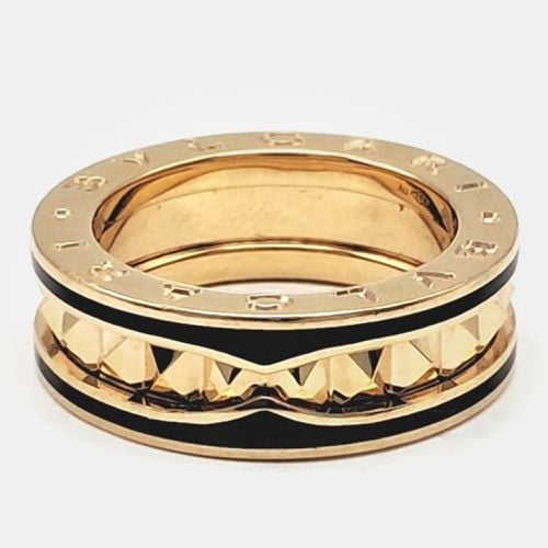 Bvlgari 18K Rose Gold & Ceramic Ceramic B.zero1 Rock Band Ring EU 51 - Bvlgari - Modalova