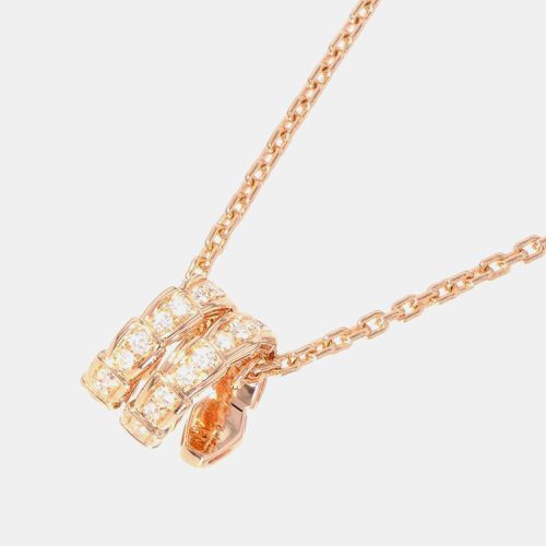 K Rose and Diamond Serpenti Viper Pendant Necklace - Bvlgari - Modalova