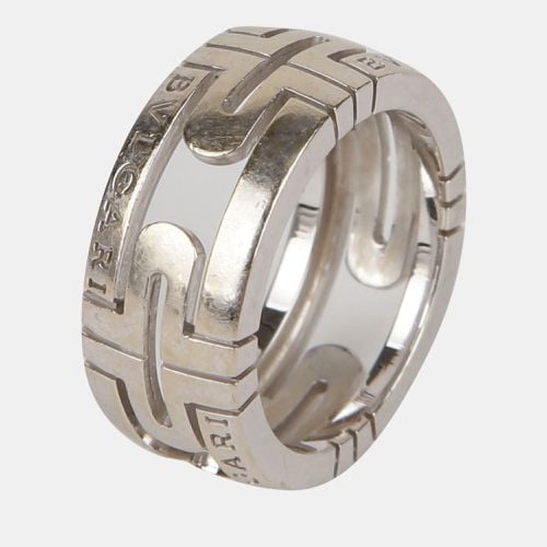 Bvlgari 18K White Gold Parentesi Band Ring EU 48 - Bvlgari - Modalova