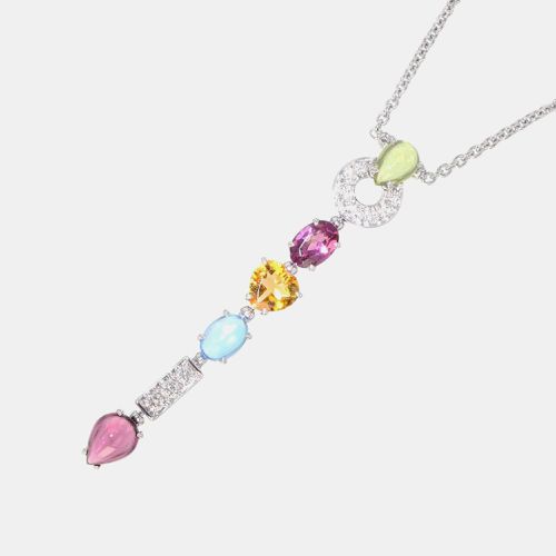 K Gold, Diamond and Multi Stone Allegra Pendant Necklace - Bvlgari - Modalova