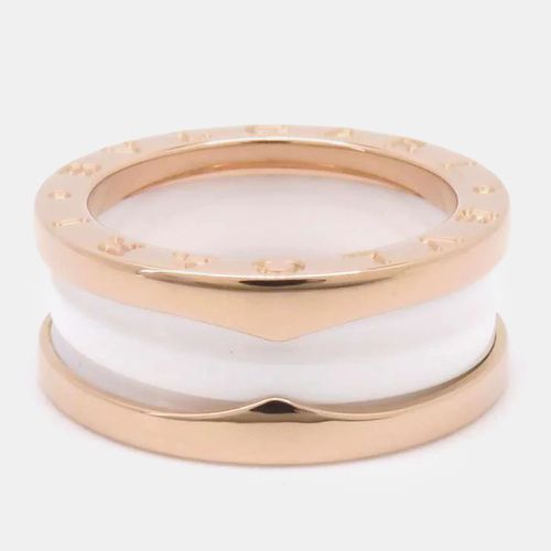 K Rose and Ceramic B.Zero1 Band Ring EU 50 - Bvlgari - Modalova