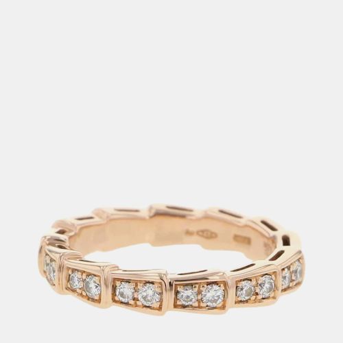 K Rose and Diamond Serpenti Viper Band Ring EU 49 - Bvlgari - Modalova