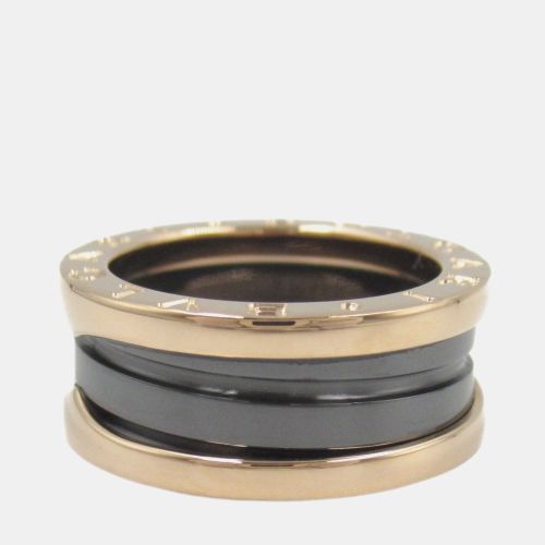 K Rose Gold and Ceramic B.Zero1 Two Band Ring - Bvlgari - Modalova
