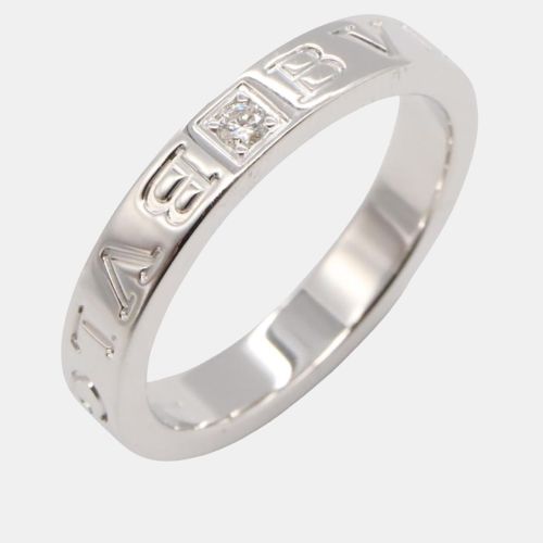 Bvlgari B.Zero1 18K White Gold and Diamond B.Zero1 Band Ring EU 56 - Bvlgari - Modalova