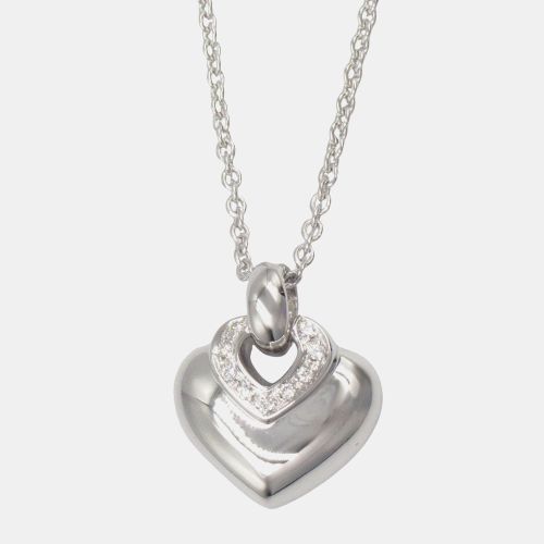 Doppio Cuore Heart 18K Gold Diamond Pendant Necklace - Bvlgari - Modalova