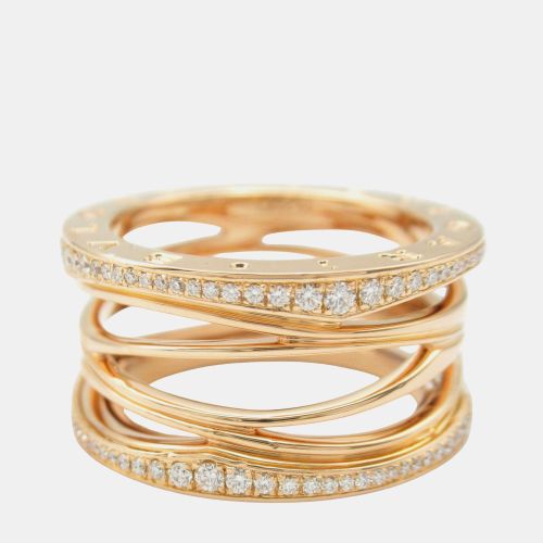 B.Zero1Design Legend 18K Gold Diamond Ring EU 59 - Bvlgari - Modalova