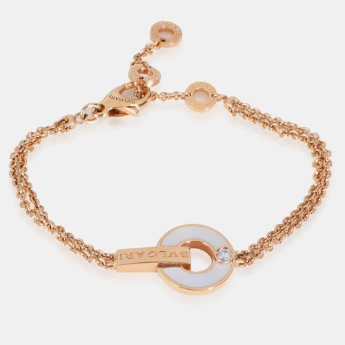 Bvlgari 18K Rose Gold and Diamond Bvlgari Bvlgari Chain Bracelet - Bvlgari - Modalova