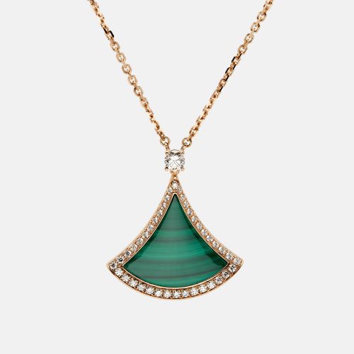 Bvlgari Divas’ Dream Malachite Diamond 18k Rose Gold Necklace - Bvlgari - Modalova