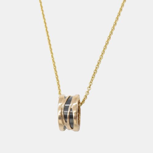 Bvlgari B.zero1 Design Legend 18K Rose Gold and Black Ceramic Pendant Necklace - Bvlgari - Modalova