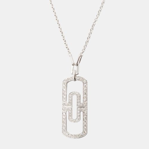 Bvlgari Parentesi 18K White Gold and Diamond Pendant Necklace - Bvlgari - Modalova