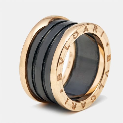 Bvlgari B.Zero1 18K Rose Gold Ceramic Band Ring Size 54 - Bvlgari - Modalova
