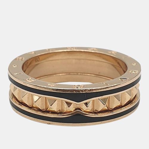 Bvlgari 18K Rose Gold and Ceramic B.Zero1 Rock Band Ring EU 60 - Bvlgari - Modalova