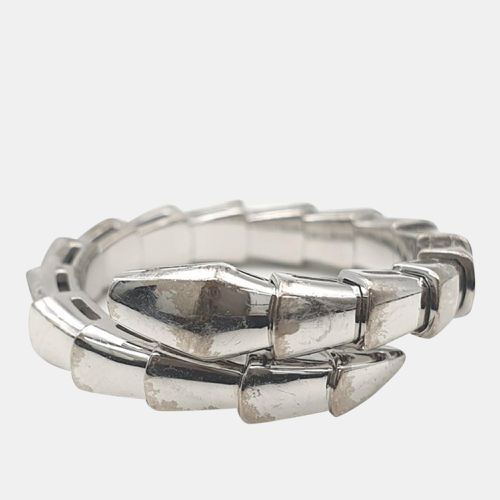 Bvlgari 18K White Gold Serpenti Viper Band Ring US 7 - Bvlgari - Modalova