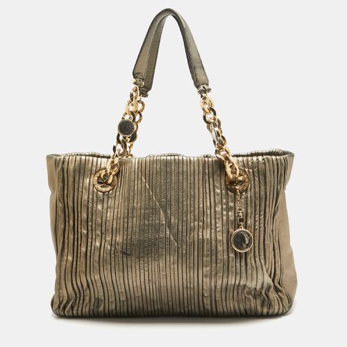 Leather Monte Plisse Shopper Tote - Bvlgari - Modalova