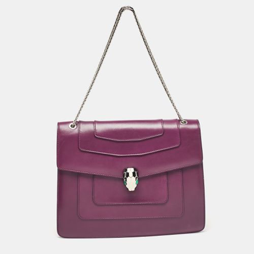 Bvlgari Purple Leather Large Serpenti Forever Shoulder Bag - Bvlgari - Modalova