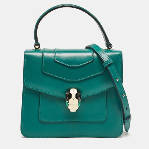 Bvlgari Green Leather Small Serpenti Forever Top Handle Bag - Bvlgari - Modalova