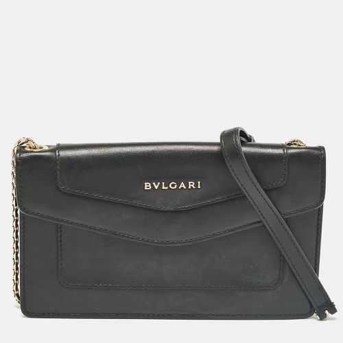 Bvlgari Black Leather Flap Clutch Bag - Bvlgari - Modalova