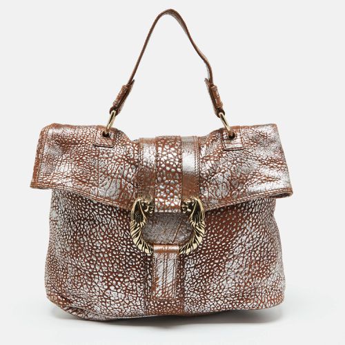 Bvlgari Brown/Silver Leather Leoni Top Handle Bag - Bvlgari - Modalova