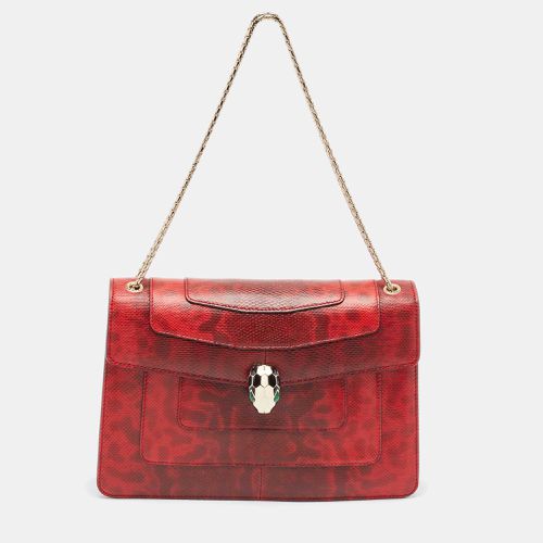 Karung Leather Medium Serpenti Forever Shoulder Bag - Bvlgari - Modalova