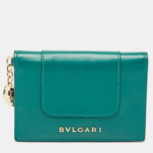 Bvlgari Green Leather Serpenti Forever Bifold Card Holder - Bvlgari - Modalova