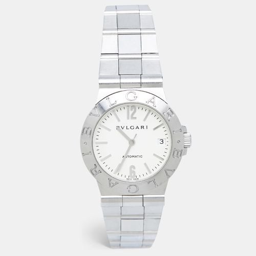 Bvlgari White Stainless Steel Diagono LCV35S Men's Wristwatch 35 mm - Bvlgari - Modalova