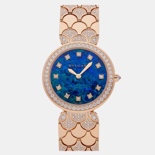 K Rose Gold Divas' Dream 103646 Quartz Women's Wristwatch 33 mm - Bvlgari - Modalova