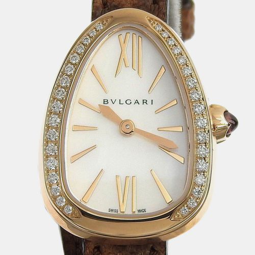 Bvlgari Mother of Pearl 18k Rose Gold Serpenti Quartz Women's Wristwatch 13 mm - Bvlgari - Modalova