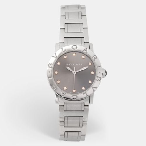 Bvlgari Silver Diamond Stainless Steel Bvlgari Bvlgari BBL33S Women's Wristwatch 33 mm - Bvlgari - Modalova