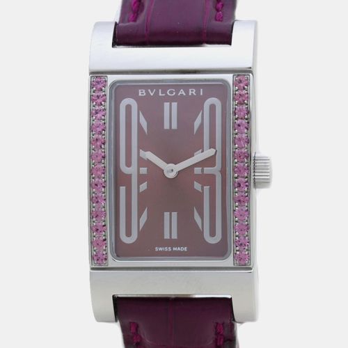 Bvlgari Red Stainless Steel Rettangolo RT39C2SR1L Quartz Women's Wristwatch 21 mm - Bvlgari - Modalova