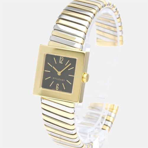 Bvlgari Black 18K Yellow Gold And Stainless Steel Tubogas Quadrato Women's Wristwatch 22 mm - Bvlgari - Modalova