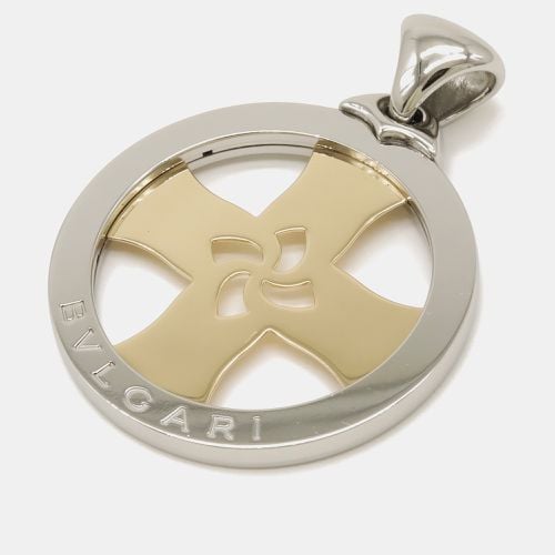 Bvlgari 18K Yellow Gold and Stainless Steel Tondo Cross Pendant - Bvlgari - Modalova