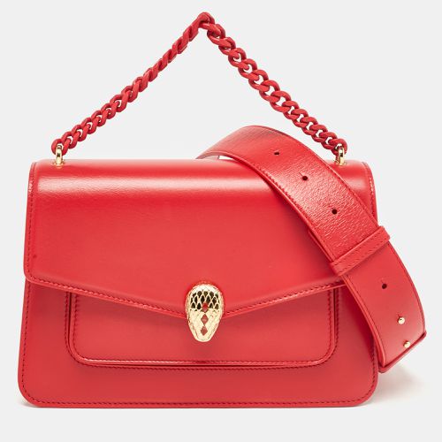 Bvlgari Red Leather Serpenti Forever Maxi Crossbody Bag - Bvlgari - Modalova