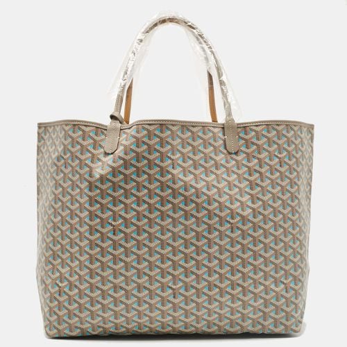 Turquoise ine Coated Canvas and Leather Saint Louis Claire Voie GM Tote - Goyard - Modalova