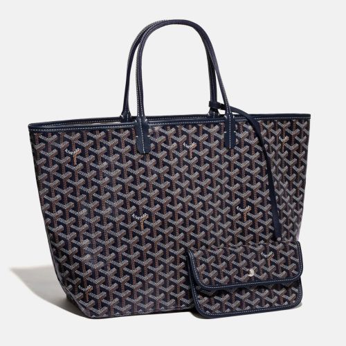 Goyard Navy Blue Goyardine Coated Canvas and Leather Saint Louis PM Tote Bag - Goyard - Modalova