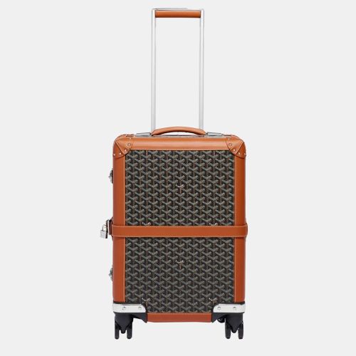 Black & Tan ine Canvas & Clamecy Cowhide Bourget PM Trolley Case - Goyard - Modalova