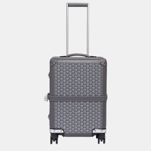 Goyard Grey Goyardine Canvas & Clamecy Cowhide Bourget PM Trolley Case - Goyard - Modalova