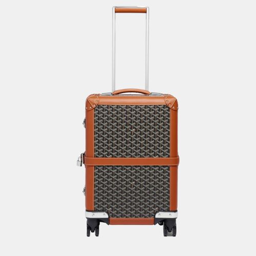 Goyard Black/Tan Goyardine Canvas & Clamecy Cowhide Bourget PM Trolley Case - Goyard - Modalova