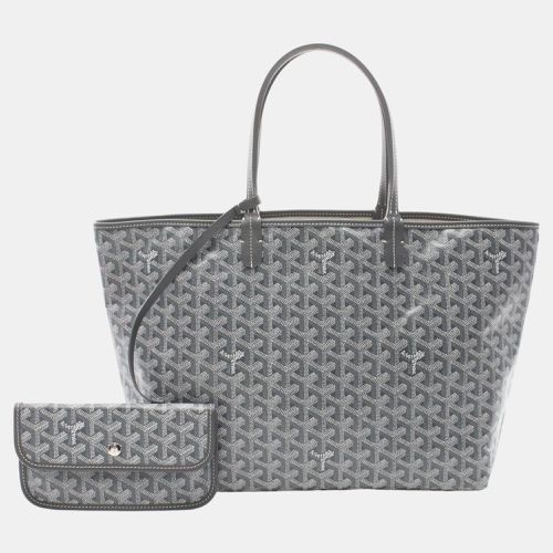 Goyard Grey White Coated Canvas Leather Saint Louis PM Tote Bag - Goyard - Modalova